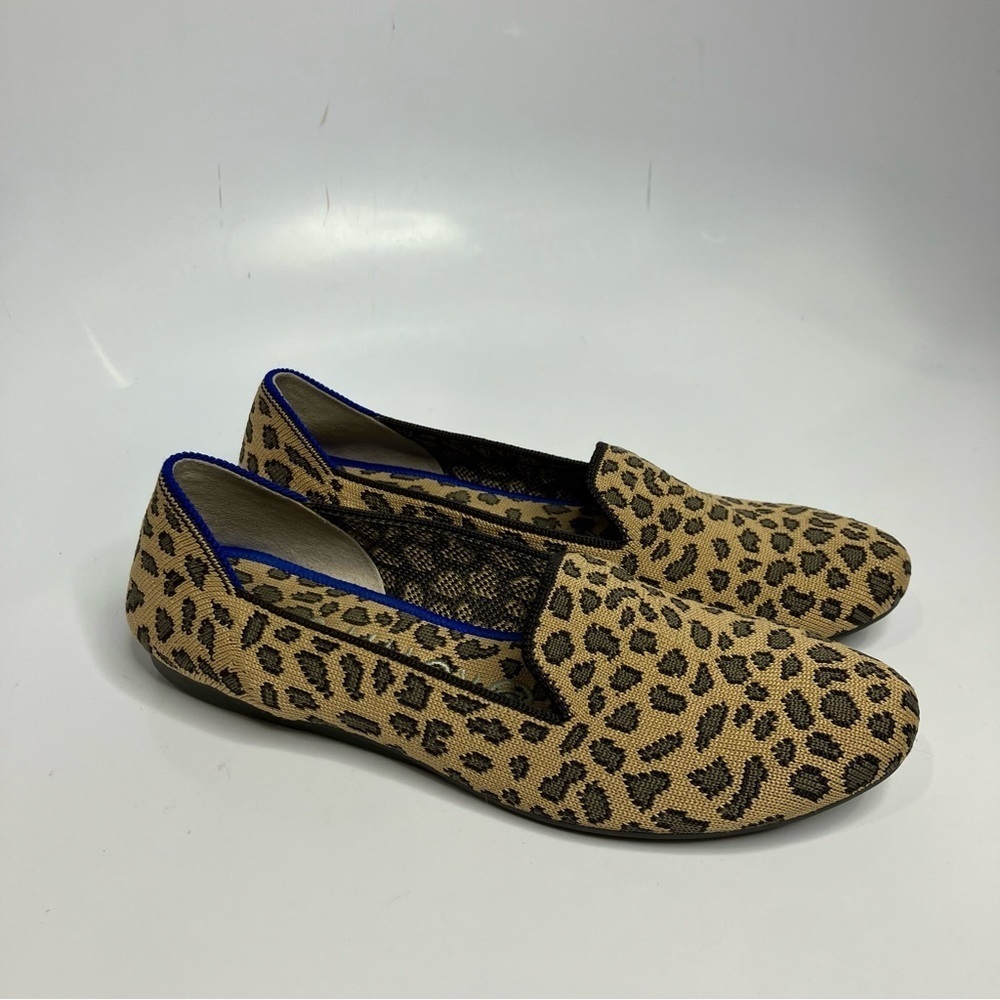 Rothy’s The Loafer animal print flats washable shoes size 6.5